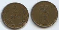 Dänemark 2 Öre (2 Øre) G7389 - Christian IX. 1863-1906 Denmark -