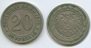 Deutsches Reich Kaiserreich 20 Pfennig G4639 - Empire Germany Wilhelm II. 1888-1918 -