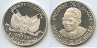 Niger Probe 1000 Francs Silber Essai M#5704 - First president of Niger – Independence -