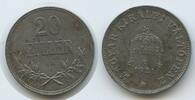 20 Filler Original 1921 KB Kremnitz Ungarn Magyar Királyi Váltópénz G5567 - RAR Karl I. 1916-1918 Austria Hungary Vorzüglich - Unzirkuliert