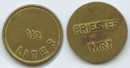 Deutschland Biermarke Wertmarke Bierzeichen M212 - Priester Wirt 1/2 Liter Bier -