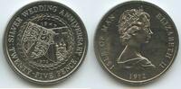 Insel Man - Isle of Man 25 Pence GS1418 - Silver Wedding Anniversary 1947-1972 Elisabeth II. -