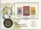 Liechtenstein - Vatikan Italien-Kirchenstaat 500 Lire im Numisbrief GN686 - Papst Johannes Paul II. 1978-2005 Vatican City -