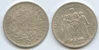 Frankreich 5 Francs Silber M#8132 - Herkules Gruppe France Third Republic -