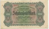 Deutsches Reich Weimar Sachsen 10000 Mark Banknote GB724 - Sächsische Bank Dresden Germany Paper Money -