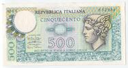 Italien Republik 500 Lire Banknote GB477 - Mercurio Italy -