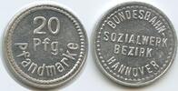 Deutschland Bundesrepublik Niedersachsen 20 Pfg. Pfandmarke Wertmarke Jeton Token M#6282 - Hannover Bundesbahn Sozialwerk Flaschenpfand Biermarke -