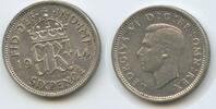 Großbritannien Six Pence (6 Pence) Silber M#6310 - George VI. Great Britain United Kingdom -