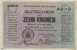 Tschechien Böhmen 10 Kronen Gutschein GB682 - Stadtgemeinde Reichenberg Notgeldschein -