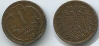Österreich 1 Heller G14882 - SEHR RAR Franz Joseph I. 1848-1916 Austria -