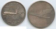 Deutschland Bundesrepublik Silbermedaille PA516 - Lufthansa Boeing 707 Intercontinental Jet Ersten Linienflug 17.3.1960 -