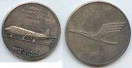 Deutschland Bundesrepublik Silbermedaille PA520 - Lufthansa Vickers V814 Viscount Ersten Linienflug 10.10.1958 -