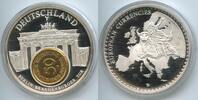 Deutschland Bundesrepublik Medaille mit 50 Pfennig 1985 J 1993 GX642 - Inlay-Gedenkprägung Berlin - Brandenburger Tor Germany Proof