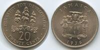 Jamaika 20 Cents 1976 G2796 - FAO - Mahoe trees - Forestry for Development Jamaica Fast unzirkuiert