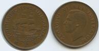 Südafrika 1 Penny G9537 - Ship Dromedaris - King George VI. 1936-1952 South Africa Suid-Afrika -