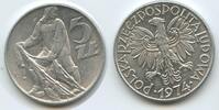 Polen 5 Zlotych Aluminium G8803 - Fisherman Poland Polskich Polska Rzeczpospolita Ludowa -