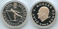 Norwegen 100 Kroner Silber GB1400 - Olympiade 1994 Lillehammer - Cross-Country Skiing Norway -
