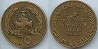 Tschechoslowakei CSSR Prag Große Bronzemedaille M#0107 - Výroby Průmyslových Armatur 1899-1969 -