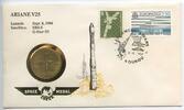 Europa Frankreich - Kourou - Deutschland Bronzemedaille Raumfahrt - Space Medal Cover GN807 - Ariane V25 - Nasa Space Medal USA -