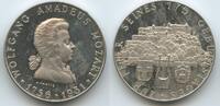 Österreich Salzburg Silbermedaille M#5696 - Wolfgang Amadeus Mozart zum 175. Geburtstag - Festung Hohensalzburg -