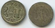 Erzbistum Salzburg 1 Pfennig H1340 - Andreas Jakob von Dietrichstein 1747-1753 -