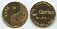 Deutschland Bundesrepublik Glücksbringer Glücksmünze Neujahrsmünze L2501 - Caritas - Yin und Yang - Mobile Dienste - Gute Fahrt! -