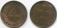 Deutsches Reich Weimar 4 Reichspfennig G10490 - Brüning-Taler Germany -