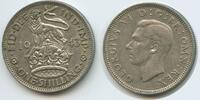 Großbritannien Great Britain United Kingdom One Shilling Silber (1 Shilling) M#5969 - English crest George VI. 1936-1952 Great Britain United Kingdom -