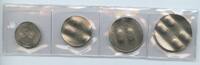 Deutschland Bundesrepublik 50 Pfennig, 1, 2, 5 Mark GN957 - Kursmünzen offiziell entwertet -