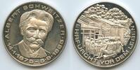 Deutschland-Frankreich-Gabun Silbermedaille M#0073 - Albert Schweitzer 14.1.1875-5.9.1965 Erfurcht vor dem Leben -