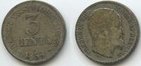 Dänisch West Indien 3 Cents Silber M#6753 - SEHR RAR Frederick VII. 1848-1863 - Danish West Indies -