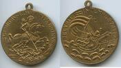 Religiöse Medaille Große Alte Sankt Georgsmedaille nd. M3517 - Heiliger Georg Drachentöter Schiff EF