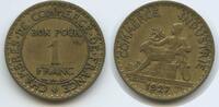 Frankreich 1 Franc Mercury G9135 - Chambres de Commerce de France - Commerce Industrie -