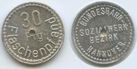 Deutschland Bundesrepublik Niedersachsen 30 Pfg. Flaschenpfand Pfandmarke Jeton Token G11934 - Hannover Bundesbahn Sozialwerk Biermarke Wertmarke -