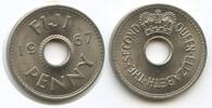 Fidschi One Penny G7548 - Fiji Queen Elisabeth II. -