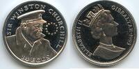 Gibraltar 14 Ecus Silber G4461 - Sir Winston Churchill Proof - Queen Elizabeth II. -