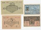 Tschechien Republik Czech Republic 50 Heller bis 10 Kronen 4 Stück Notgeldscheine Lot GB274 - Schlesien-Teschen, Cieszyn, Tetschen-Bodenbach -