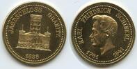 Deutschland Bundesrepublik Mecklenburg-Vorpommern Medaille vergoldet GY397 - Jagdschloss Granitz 1838 in Binz - Karl Friedrich Schinkel 1781-1841 -