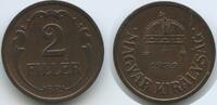 Ungarn Magyar Királyság 2 Filler G14722 - Hungary Admiral Miklos Horty -