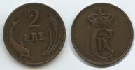 Dänemark 2 Öre (2 Øre) G7216 - Christian IX. 1863-1906 Denmark -