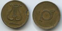 Deutsches Reich, Nürnberg Spielmarke Rechenpfennig Spielmünze Jeton G7108 - Posthorn - Leier -