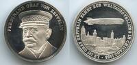 Deutschland Bundesrepublik Baden-Württemberg Medaille versilbert PA271 - LZ 127 - Graf Zeppelin fahrt zur Weltausstellung in Chicago 1933 -