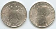 Serbien Königreich Jugoslawien 20 Dinara Silber H0571 - Petar II. 1934-1945 Kingdome Yugoslavia -