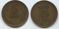 Dänemark 5 Öre (5 Øre) G16555 - Christian IX. 1863-1906 Denmark -
