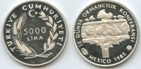 Türkei 5000 Lira Silber 1985 GS499 - Forestry Conference Mexico Turkey Proof, leicht angelaufen