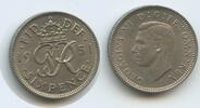 Großbritannien United Kingdom 6 Pence (Sixpence) G2200 - King George VI. 1936-1952 Great Britain -