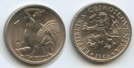 Tschechoslowakei 1 Koruna G0557 - Czechoslovakia Czechoslovak Republic -