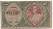 Österreich Kaiserreich 50000 Kronen Banknote GB219 - Österreich-Ungarische Bank - Geldschein mit Stern vor Seriennummer -