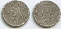 Norwegen 10 Öre (10 Øre) Silber G4885 - Oscar II. 1872-1905 Norge Norway -