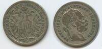 Österreich Wien 10 Kreuzer Silber H1040 - Franz Joseph I. 1848-1916 - Austria Vienna -